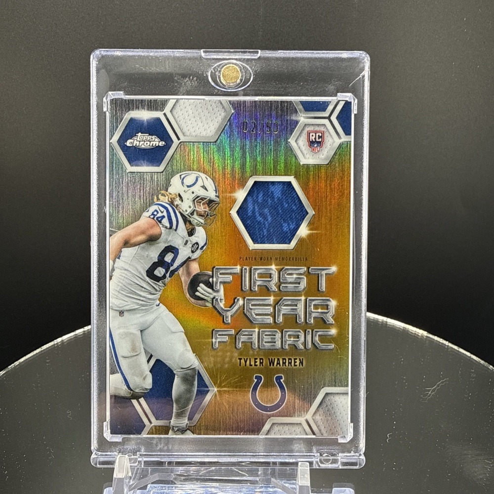 2025 Topps Chrome Tyler Warren Gold /50 First Year Fabric